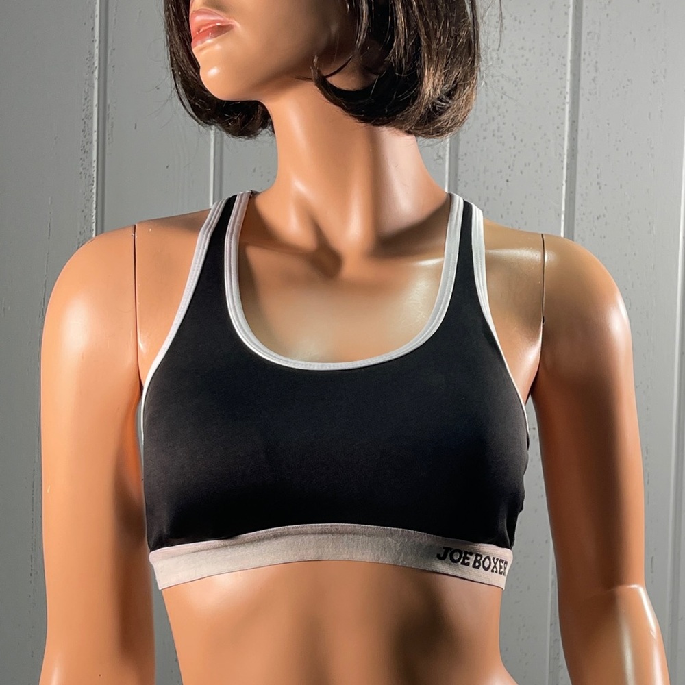 **Joe Boxer Women’s Black Racerback Sport Bra Sz M